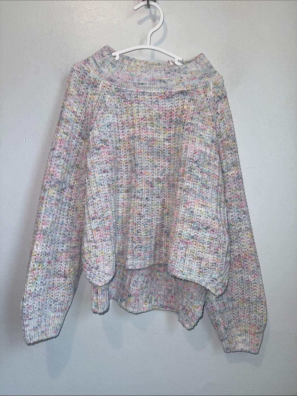 Falls Creek XS 4 - 5 Pastel Multicolor Chunky Knit Scoop Neck Sweater